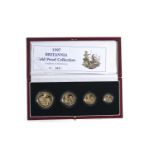 1997 GOLD PROOF BRITANNIA COLLECTION FOUR COIN SET