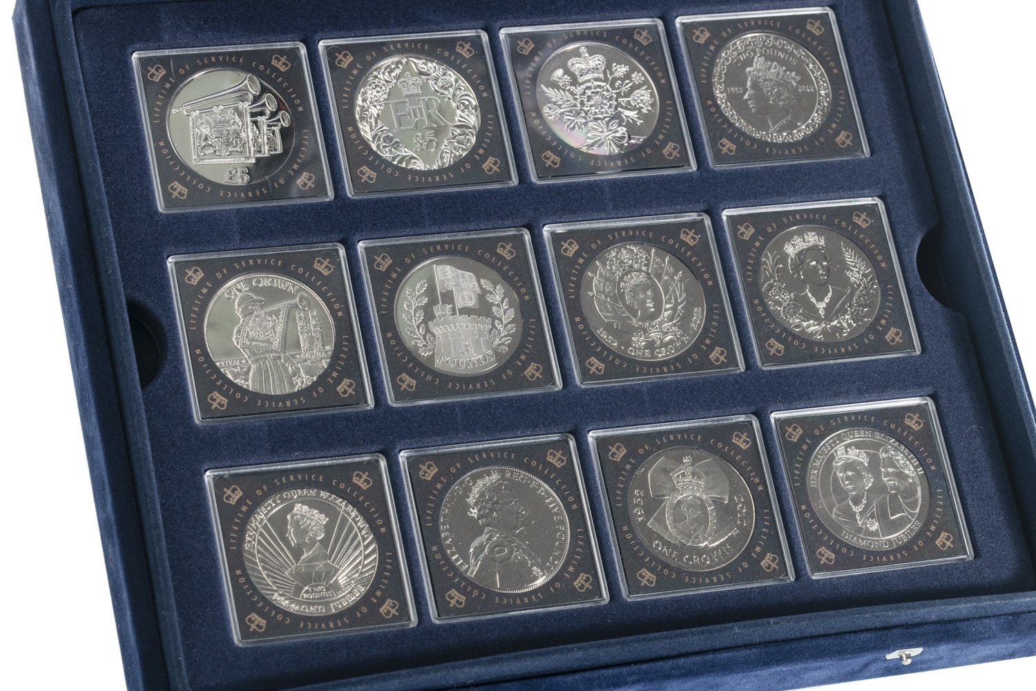 A DIAMOND JUBILEE QUEEN ELIZABETH II TWELVE CUPRO-NICKEL COIN SET