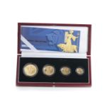2001 GOLD PROOF BRITANNIA COLLECTION FOUR COIN SET