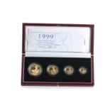 1999 GOLD PROOF BRITANNIA COLLECTION FOUR COIN SET