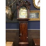 A LATE VICTORIAN MAHOGANY LONGCASE CLOCK