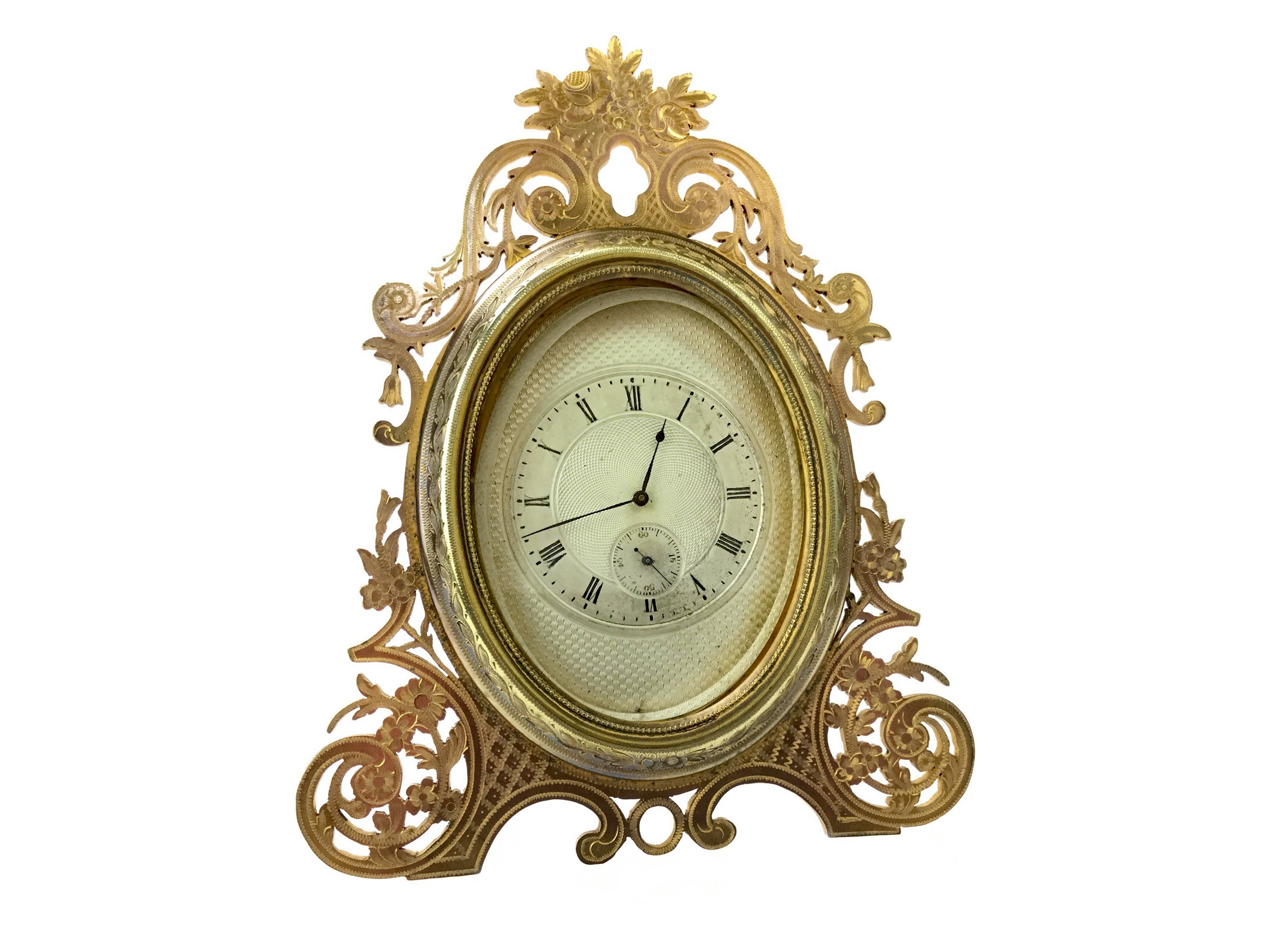 AN EARLY 20TH CENTURY STRUT CLOCK IN THE STYLE OF THOMAS COLE