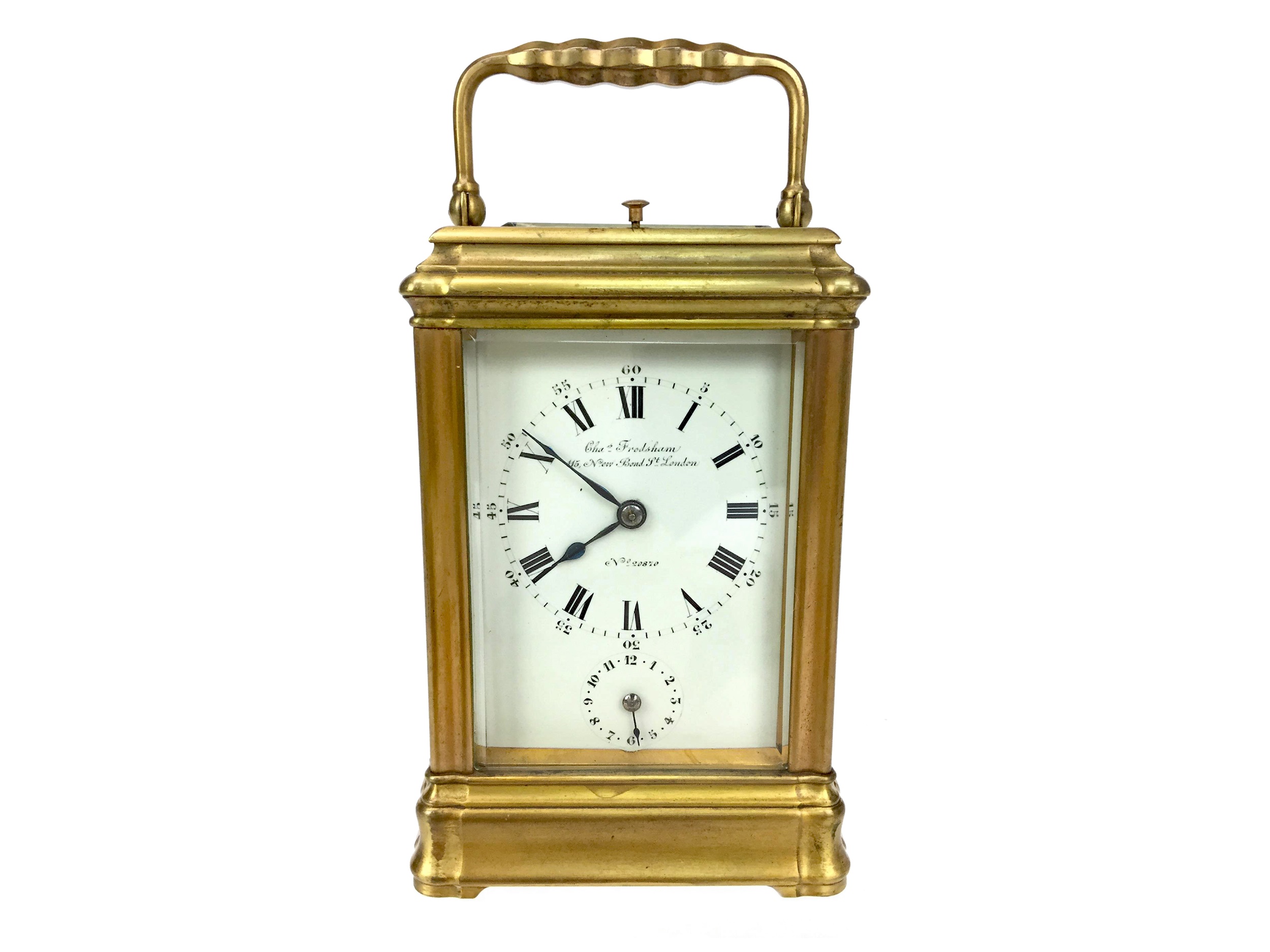 A LATE VICTORIAN CARRIAGE CLOCK BY CHARLES FRODSHAM