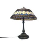 A MODERN TIFFANY STYLE LAMP