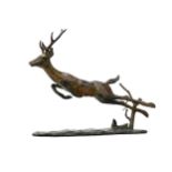LARGE RED STAG, A BRONZE BY MICHAEL SIMPSON
