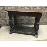 A VICTORIAN OAK BUFFET TABLE OF 17TH CENTURY DESIGN