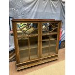 A VICTORIAN OAK DWARF BOOKCASE