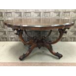 A VICTORIAN MAHOGANY BREAKFAST TABLE