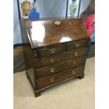 A GEORGE III MAHOGANY BUREAU