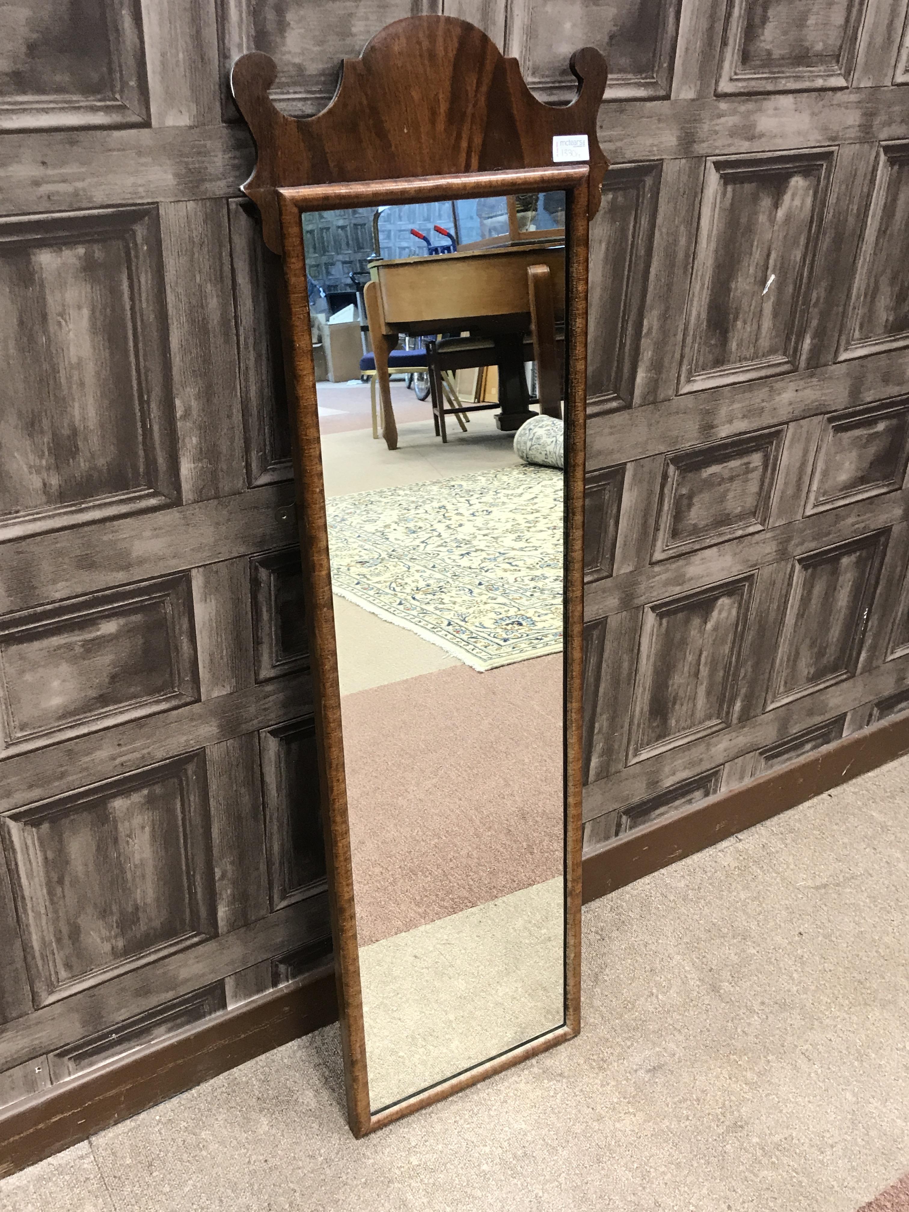 AN UPRIGHT WALL MIRROR OF GEORGE III DESIGN AND ANOTHER - Image 2 of 2