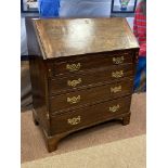 A GEORGE III MAHOGANY BUREAU