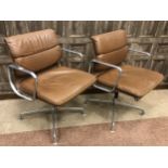 A SET OF FOUR CHARLES & RAY EAMES FOR HERMAN MILLER 938-138 OFFICE CHAIR