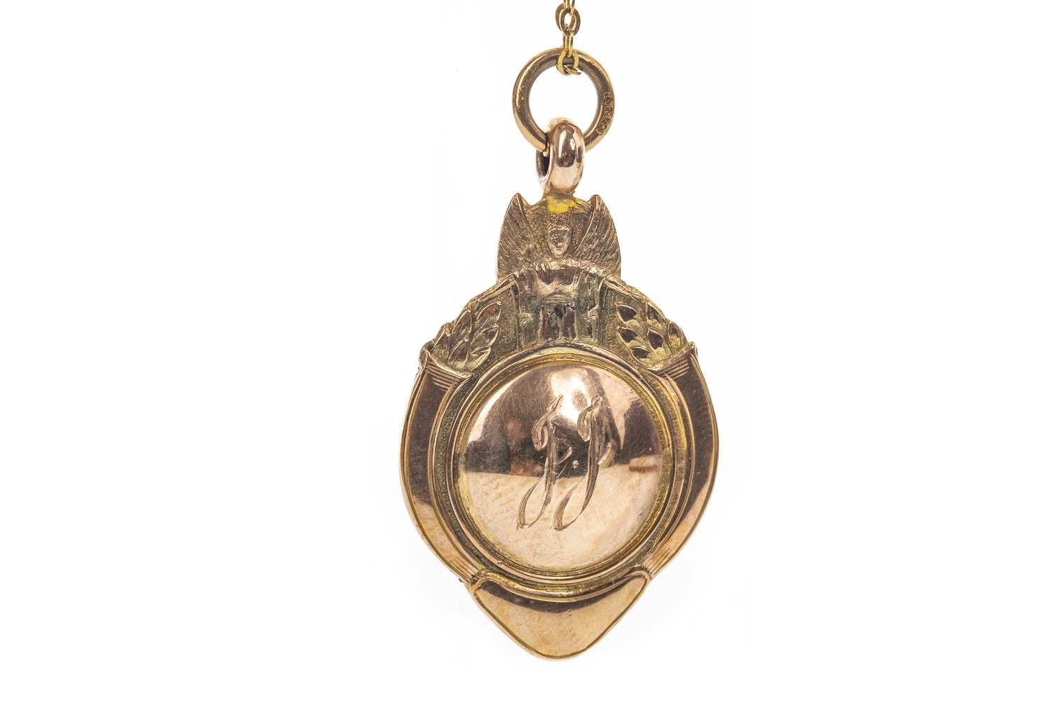 AN EARLY 20TH CENTURY NINE CARAT GOLD FOB MEDAL
