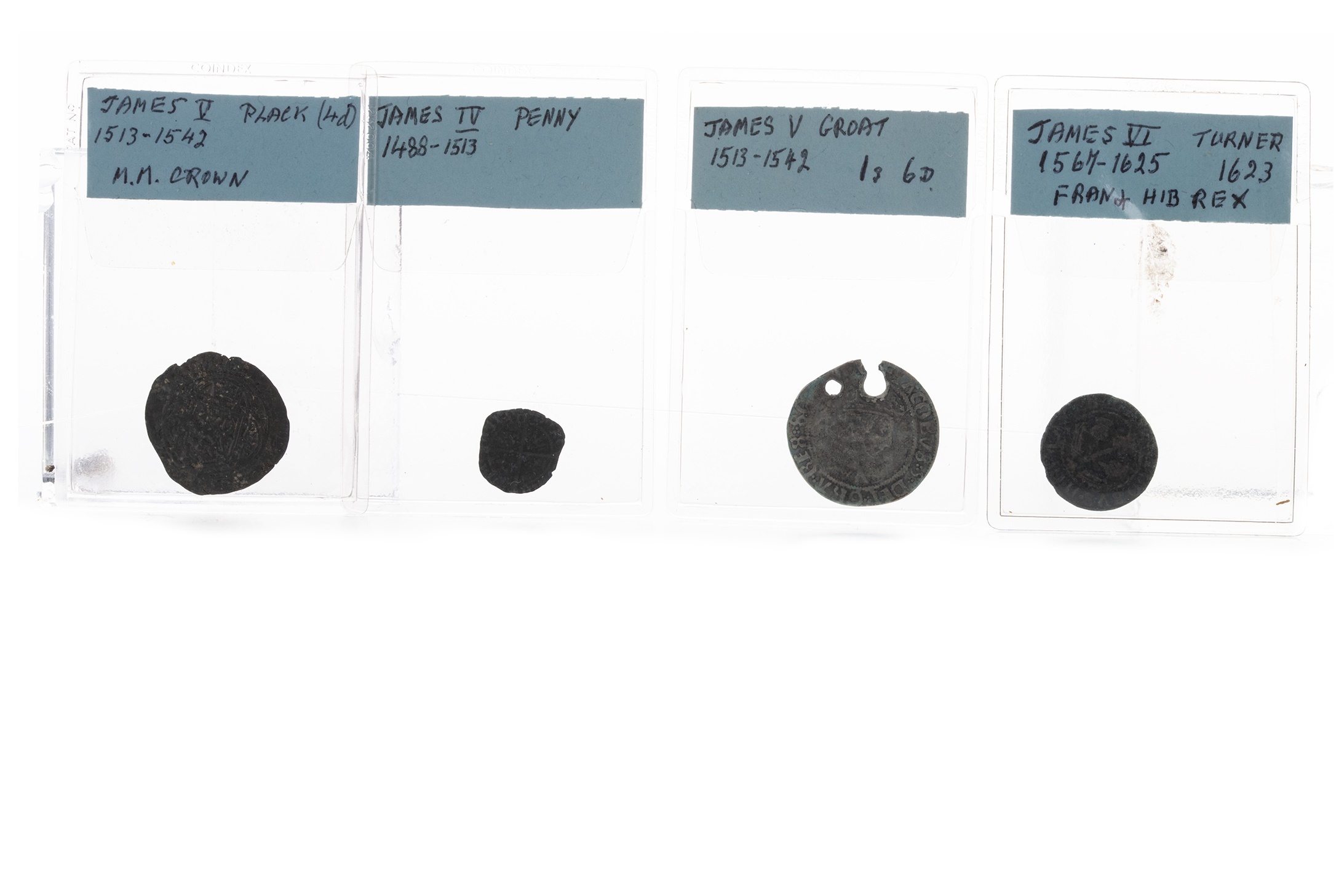 FOUR HAMMERED COINS - Image 2 of 2