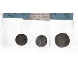 THREE QUEEN ANNE (1702 - 1714) COINS