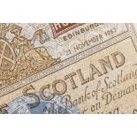 A BANK OF SCOTLAND £100 ONE HUNDRED POUND NOTE DATED 1962