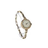 A LADY'S NINE CARAT GOLD MANUAL WIND WRIST WATCH