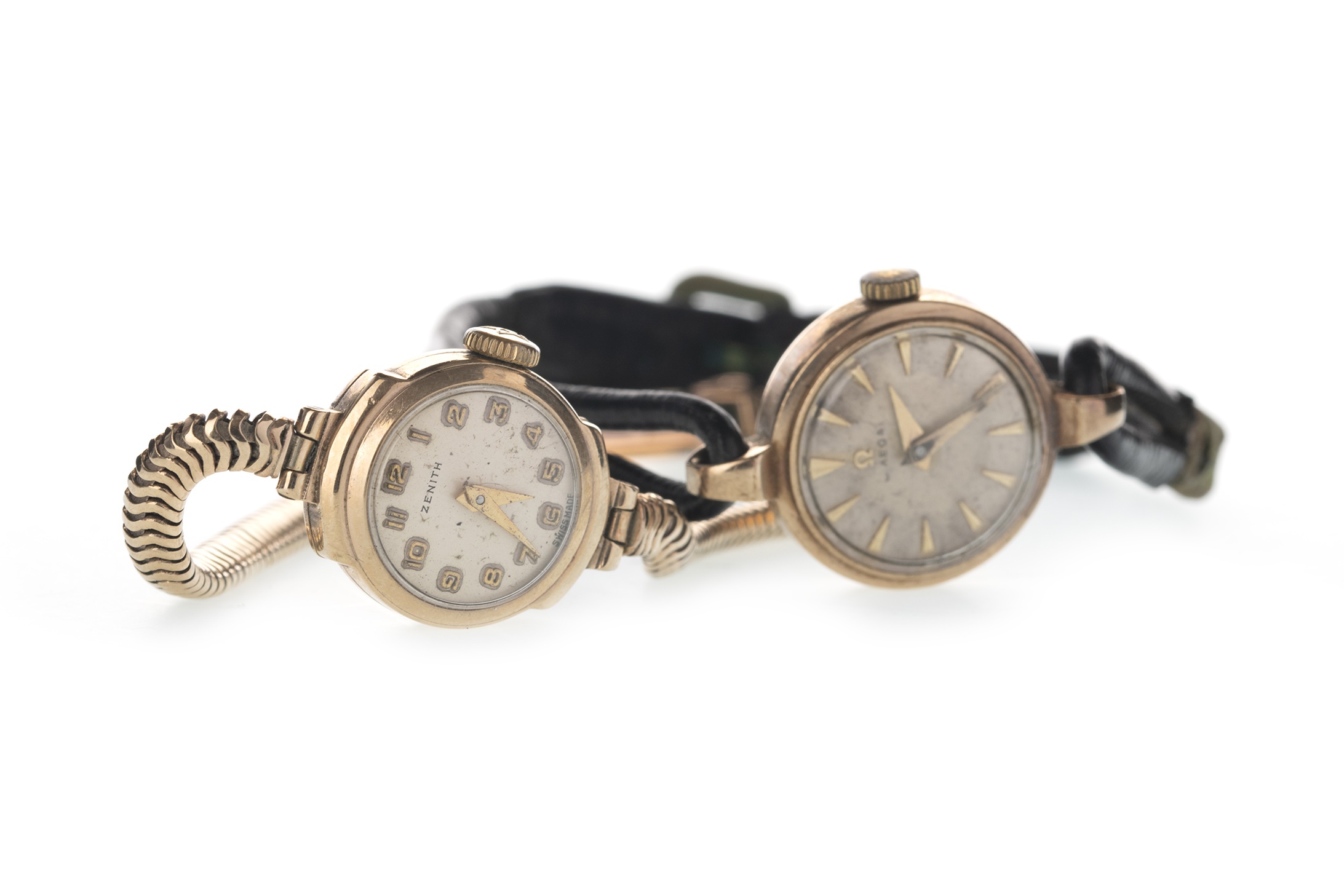 TWO GOLD LADY'S WATCHES