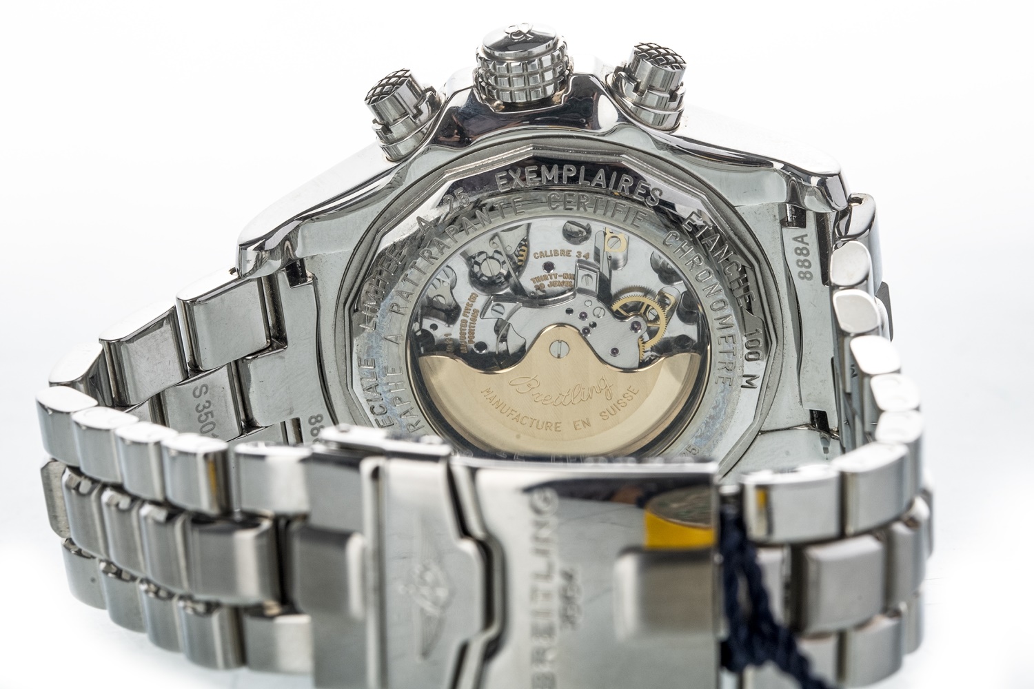 A GENTLEMAN'S BREITLING CHRONOGRAPH RATTRAPANTE STAINLESS STEEL AUTOMATIC WRIST WATCH - Image 3 of 4