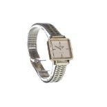 A LADY'S OMEGA DE VILLE GOLD PLATED MANUAL WIND WRIST WATCH