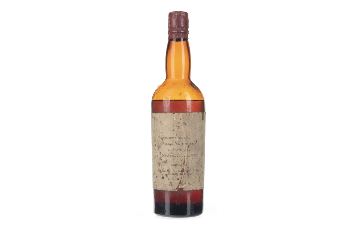 GLENURY ROYAL 12 YEARS OLD TRAIN & MCINTYRE BOTTLING