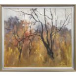 AUTUMN TREES, AN OIL BY JEAN GARDNER