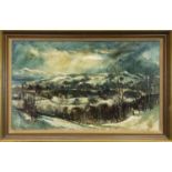 WINTER LANDSCAPE, AN OIL BY JAMES WATT