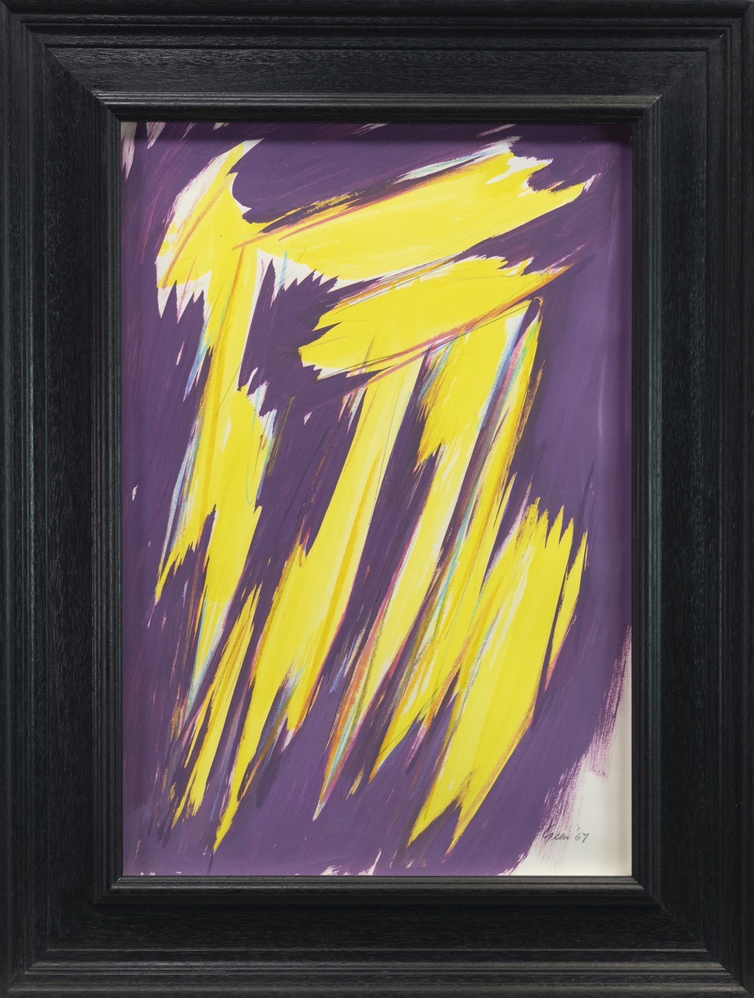 YELLOW STRUCTURE, A MIXED MEDIA BY WILLIAM GEAR