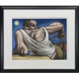 DOUBLE DARE, A PASTEL BY PETER HOWSON