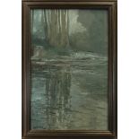 WOODLAND REFLECTIONS, AN OIL BY HUGH MCINTYRE