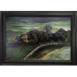 LAST MAN ON EARTH, AN OIL BY PETER HOWSON