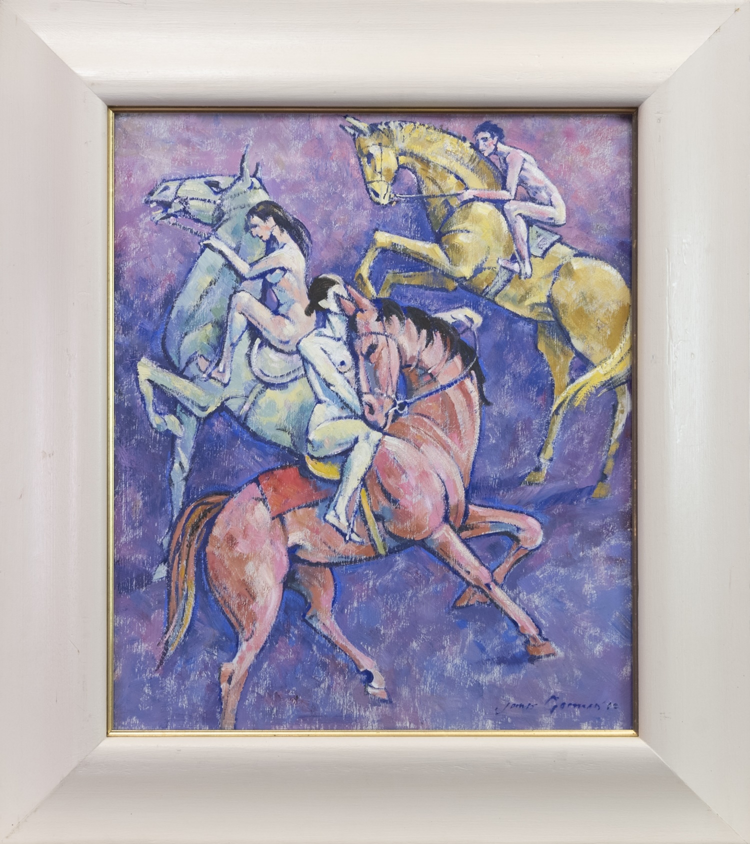 THE THREE HORSES, AN OIL BY JAMES GORMAN