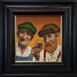 A WEE DRAM FOR THE TWO DISTILLERS, AN OIL BY GRAHAM MCKEAN
