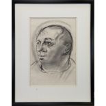 A FRIENDLY FACE, A CHARCOAL BY PETER HOWSON