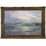 SEASCAPE, AN OIL BY EDGAR FREYBERG