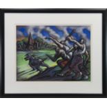 PATRIOTS, A PASTEL BY PETER HOWSON