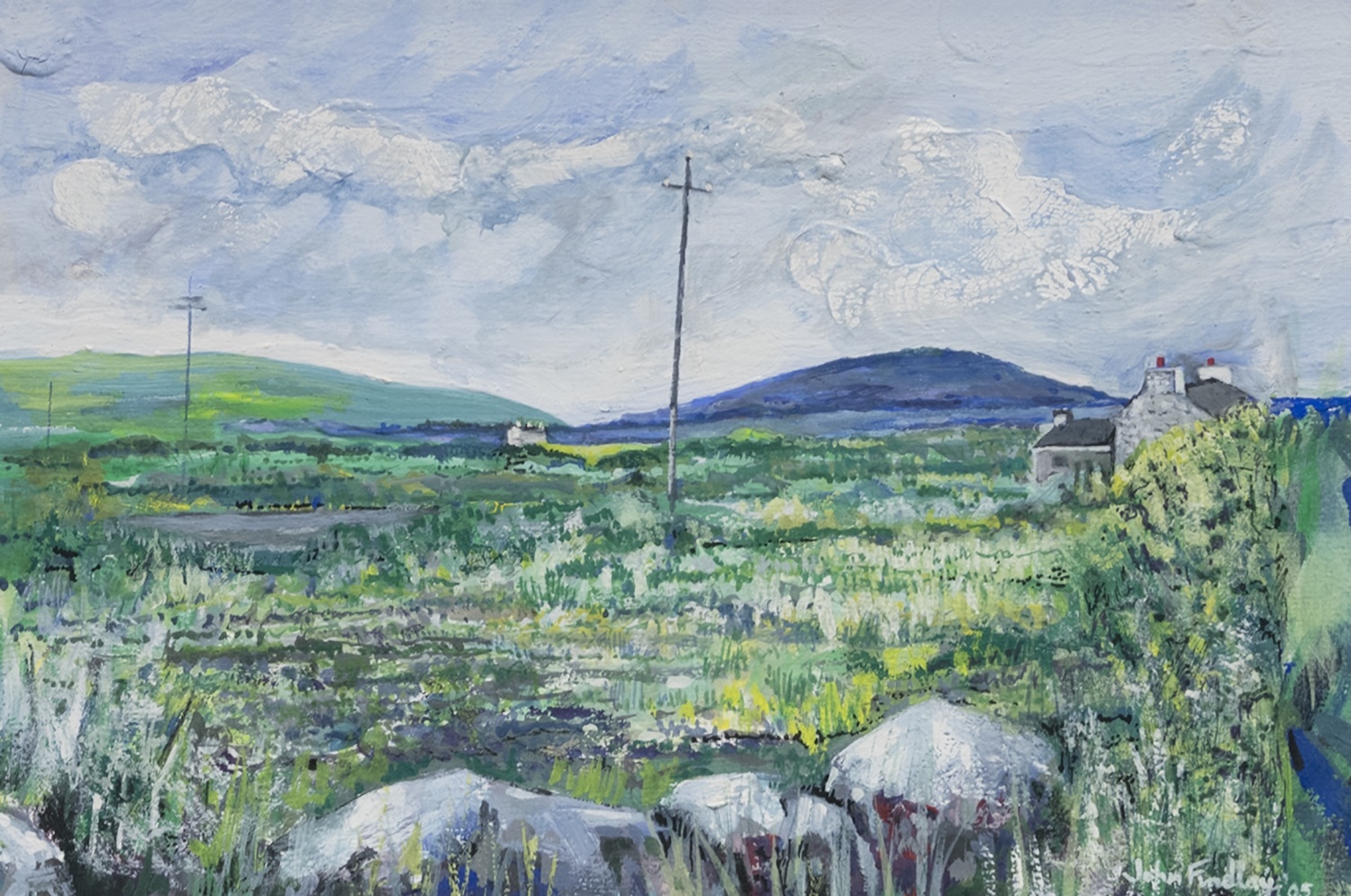 RING OF KERRY, A WATERCOLOUR AND GOUACHE BY JOHN FINDLAY - Image 2 of 2