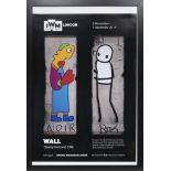 PROMOTIONAL POSTER FOR WALL EXHIBITION, SIGNED BY STIK AND THIERRY NOIR