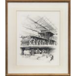 INDUSTRIAL SCENE I, A PENCIL ON PAPER BY CLAUDE BUCKLEY