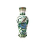 AN EARLY 20TH CENTURY CHINESE FAMILLE VERTE VASE