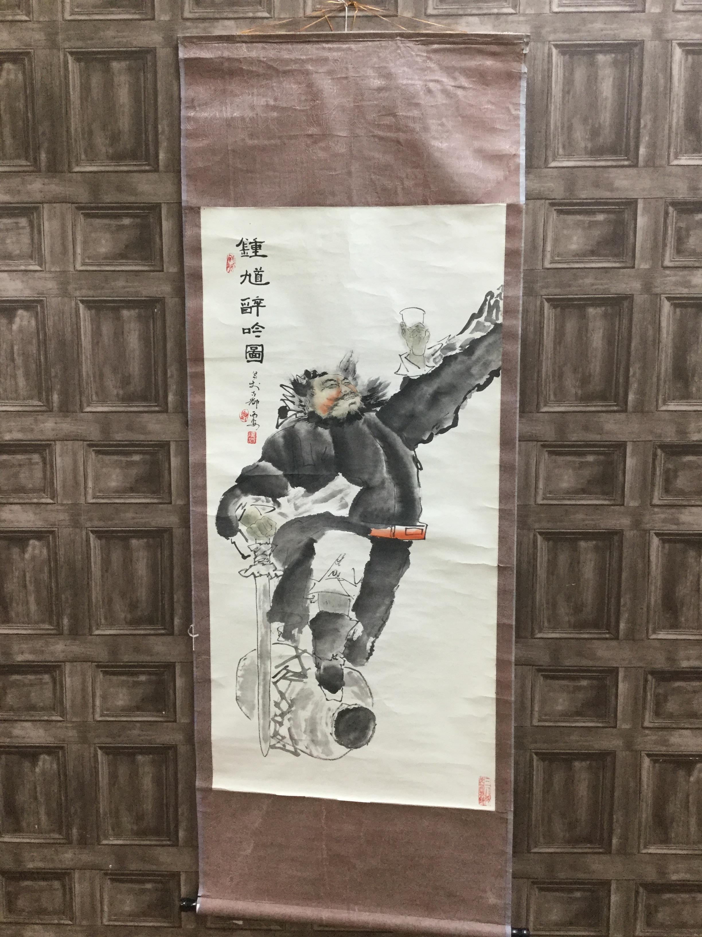 A 20TH CENTURY CHINESE HANGING SCROLL