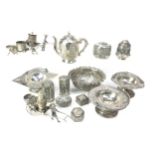A LOT OF CHINESE SILVER AND WHITE METAL ITEMS