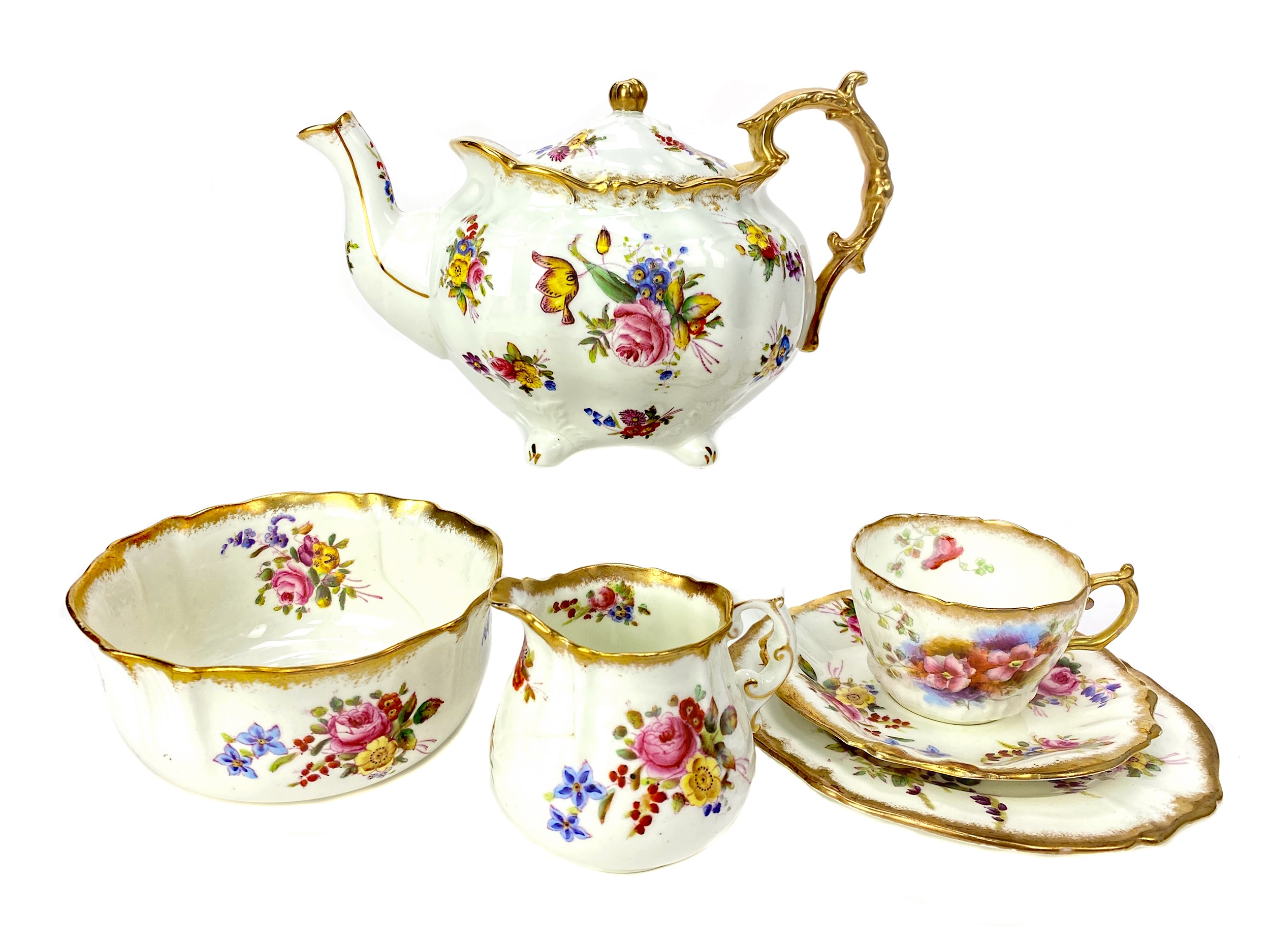 A HAMMERSLEY DRESDEN SPRAYS PATTERN TEA SERVICE