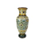 A ROYAL DOULTON LAMBETH STONEWARE VASE