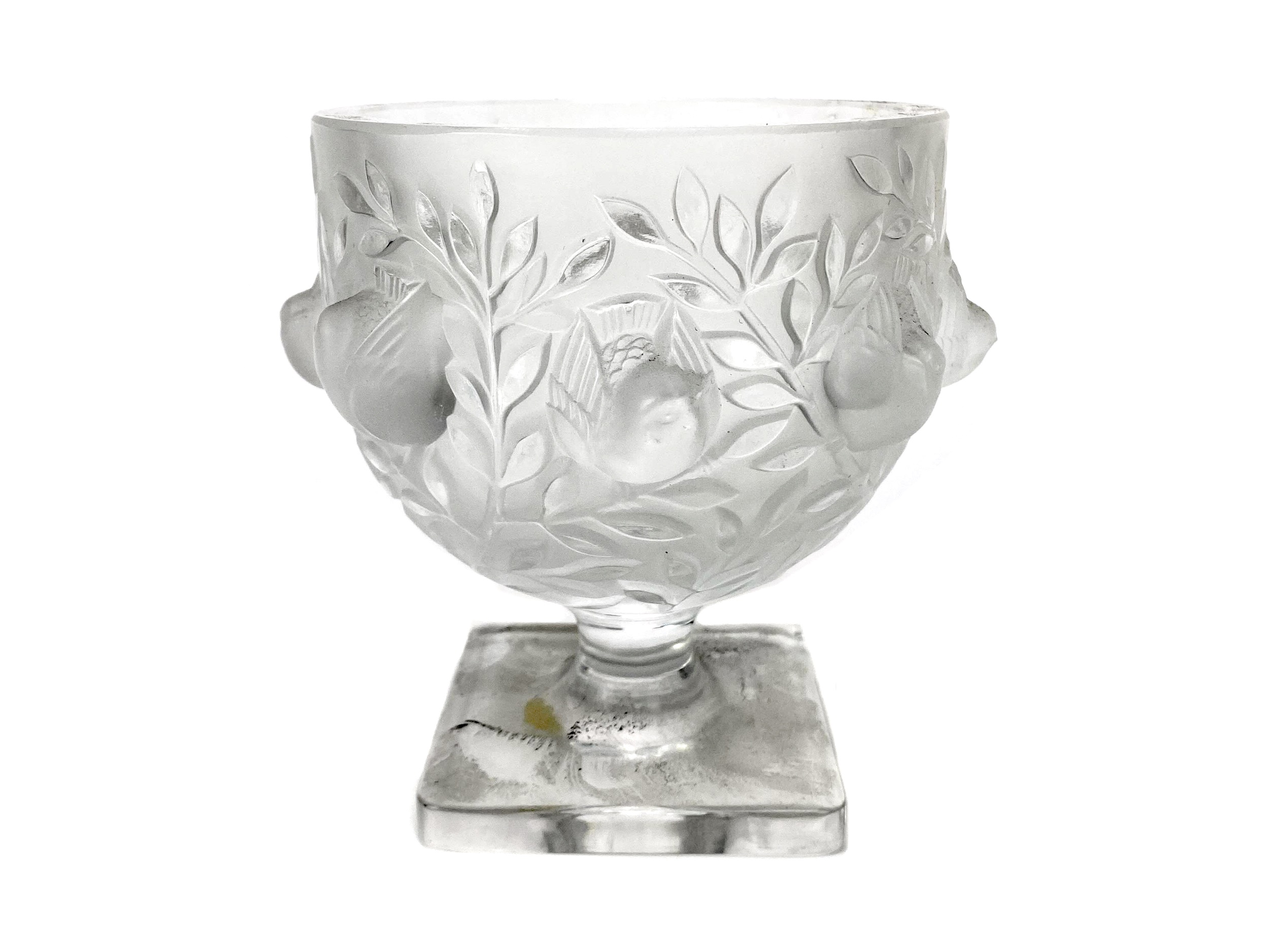 A LALIQUE PEDESTAL BOWL