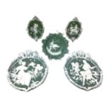 A PAIR OF 19TH CENTURY CAMEO PLAQUES AND OTHER PLAQUES