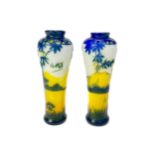 A PAIR OF DE VEZ CAMEO GLASS VASES