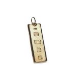 A NINE CARAT GOLD INGOT PENDANT