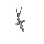 A DIAMOND CROSS PENDANT