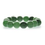 A BURMESE JADE BEAD BRACELET